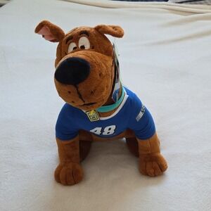 Toy Factory Scooby-Doo NASCAR JJ48 Plush Stuffed Toy Figure Medium Brown Blue